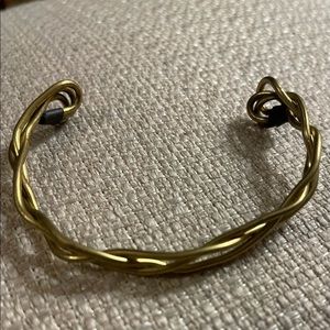 Brass braided bracelet